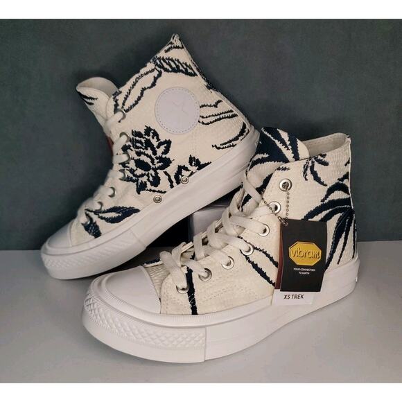 RARE Converse First String Chuck Taylor All Star Woven Floral Vibram Womens 8 - Picture 2 of 16